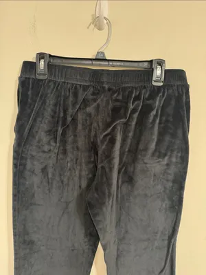Z Supply Black Mid-Rise Velour Joggers size M flaw no drawstrings thumbnail 4