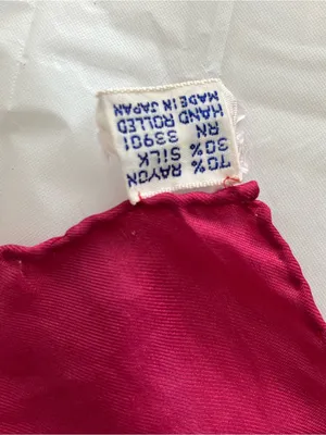 Silk Floral Pink & Magenta Woman’s Square Scarf, Geometric thumbnail 5