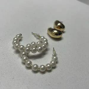 Bohemian Gold & Pearl Earring Set 💛 Lot 5 thumbnail 2