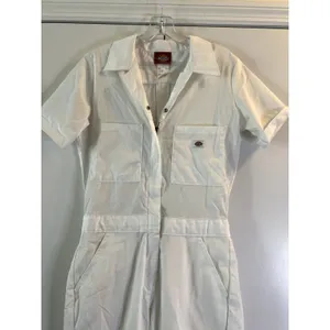 Dickies Women's Short Sleeve Flex Coverall Jumpsuit size S White thumbnail 3
