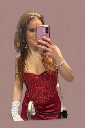 Windsor Red Sequin Mini Dress Maroon Dark Burgundy  thumbnail 1