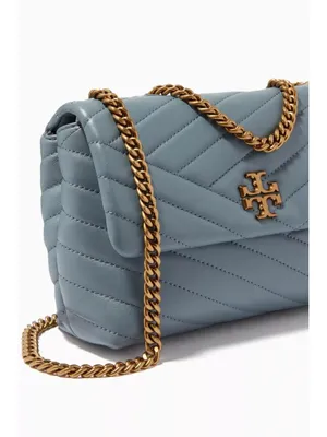 NWT Tory Burch Kira Chevron Small Convertible Bag Rainwater MSRP $598 thumbnail 3