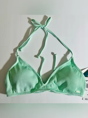 Roxy Women’s Mind Of Freedom Fixed Triangle Bikini Top Sz Medium thumbnail 2
