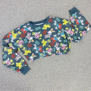 Disney‎ Mickey Mouse And Friends Crop Sweatshirt Gray Multi Medium thumbnail 12
