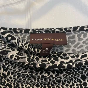 Dana Buchman Leopard Print Cowl Neck Blouse thumbnail 2
