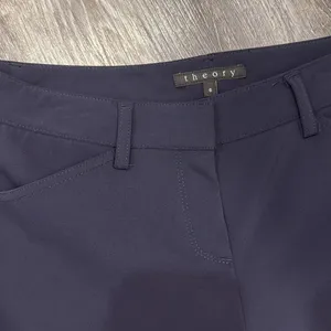 Theory women's deep navy straight pants size 6 thumbnail 3