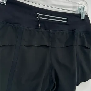 Lululemon Black Run Speed Up Layered Athletic Shorts Size 4 thumbnail 4