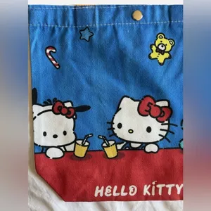 Hello Kitty Tote Bag Sanrio Travel Groceries Purse Carry All Kawaii NWT thumbnail 4