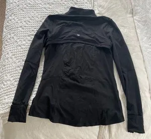 Athletic Zip Up Jacket Black Size M thumbnail 3