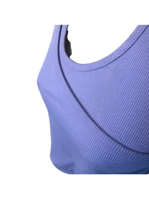 Free People Ribbed Crop Tank Top Size M Lilac thumbnail 2