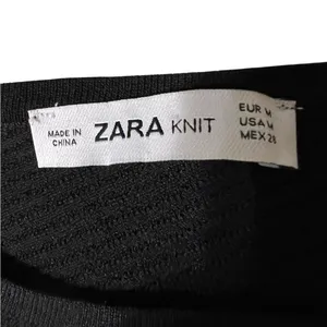 Zara Black Knit Top with Subtle Texture thumbnail 4