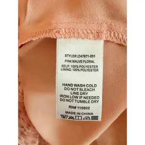 All in‎ Favor Mini Dress Women Medium Pink Pink Mauve Floral Sheer Puff Sleeve thumbnail 5