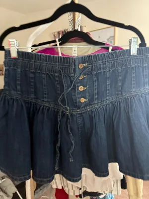 Free People Skirt Denim thumbnail 2