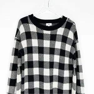 LPA Buffalo Plaid Crewneck Wool Blend Sweater Dress‎ Women's Size S Cabin Core thumbnail 5