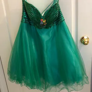 Blush Prom Green Strapless Homecoming Dress thumbnail 1