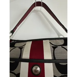 Coach Hamptons Weekend Signature Stripe Shoulder Bag thumbnail 5