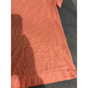 Lululemon Breeze By Short Sleeve Top Coral Perforated Athleisure Women Sz S/M thumbnail 3