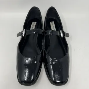 Steve Madden Solanna Mary Jane Flats Women's Size 10M‎ Black Patent Faux Leather thumbnail 5