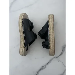 Steven By Steve Madden Black Lapis Espadrille Leather Platform Sandal Size 7 Boho Chic thumbnail 6