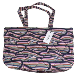 Vera Bradley Retro Ribbons Small East West‎ Tote Ultralight Quilted Bag New NWT thumbnail 1