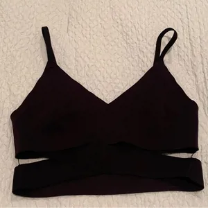 Lululemon Black Criss Cross Front Light Support Bra Strappy 6 thumbnail 1