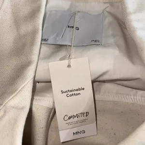 Mango NWT Oversized cotton jacket ECRU LARGE thumbnail 11