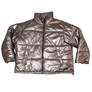 Ava &‎ Viv Plus Size Copper Metallic Puffer Coat 1X NWOT Outerwear Winter thumbnail 2