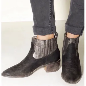 Band of‎ Gypsies Women's Borderline Micro Western Booties Black Pewter 6 $125 thumbnail 4