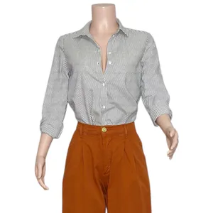 SÉZANE Tomboy Stripe Shirt, Ecru/Blue, FR36/US4 thumbnail 8