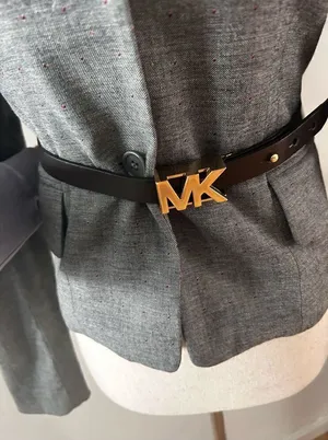 Michael Kors large brown belt women’s inside its gold thumbnail 1