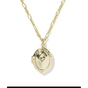 Kendra Scott Bethany Heart Locket Lariat Necklace Gold Plated Brass Adj thumbnail 4