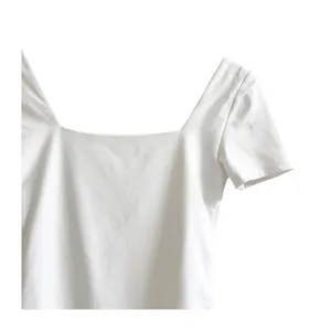 BABATON Contour Squareneck Short Sleeve Bodysuit White Thong Cut Women's Small thumbnail 3