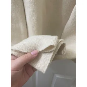 VTG Abercrombie & Fitch SWEATER Off-White Size L TURTLENECK Made in Hong Kong thumbnail 6