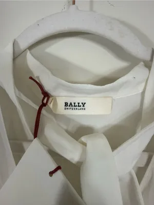 NWT Bally Switzerland White Silk Blend Short Sleeve Blouse Lace US Size 2 thumbnail 5