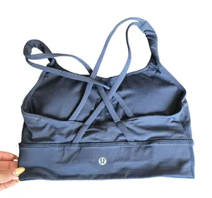 Lululemon Energy Longline Bra Medium Support Size: 4 Blue thumbnail 1
