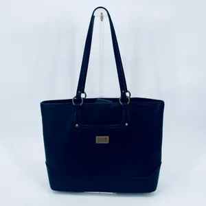 Frye and Co. Black Core Tote Bag Faux Leather thumbnail 2