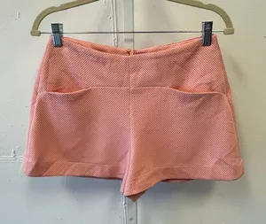 BCBGeneration Lena Coral Pink Textured Waffle Knit Shorts‎ Size 6 YXQ7C650-Q6W thumbnail 1