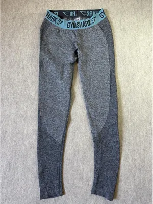GYMSHARK Flex Leggings Women’s Medium Gray Low-Rise Seamless Ankle Length thumbnail 2