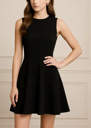 Theory Nikay Black Fit & Flare Mini Dress Size 10 NWT LBD thumbnail 1