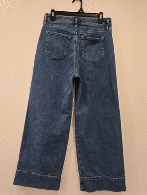 LOFT High-Rise Wide-Leg Cropped Jeans thumbnail 2