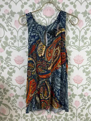 Marc by Marc Jacobs Bohemian Paisley Print Tunic Sleeveless Top - Size - Medium thumbnail 5