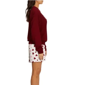 WILDFOX Love's a Gamble‎ Shorty Pajamas Set, 2 Piece, Red Hearts, XL, NWT thumbnail 5