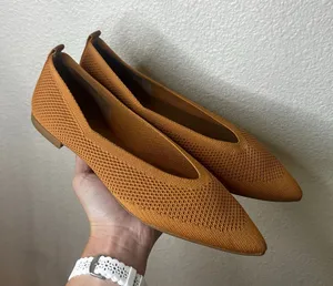 Everlane The 40-Hour Pointed Toe Toffee ReKnit Flat WOMENS Shoes Size 9 thumbnail 1