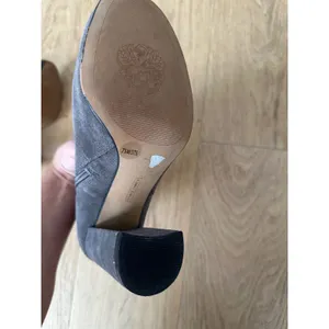 Vince Camuto Grey Suede Lace-Up‎ Block Heel Booties - Size 7.5M thumbnail 5