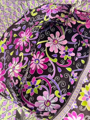 Vera Bradley Retired Purple Punch Shoulder Bag in Brown & Pink thumbnail 5