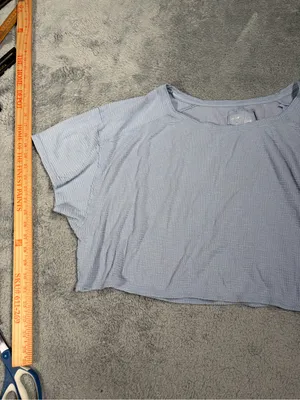 Aerie Light Blue Women's Short Sleeve Crop Top large thumbnail 2