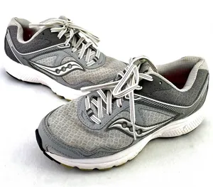 Saucony Womens Cohesion 10 Sz 6.5 Gray Running Shoes Lace Up Low Top S15362-10 thumbnail 1