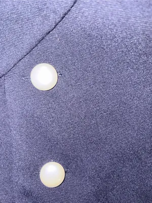 LOFT Navy Sleeveless Ruffle-Hem Dress with Pearl Buttons thumbnail 3