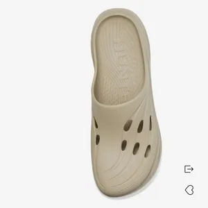 Hunter Beige Rubber Slide Sandals with Logo thumbnail 3