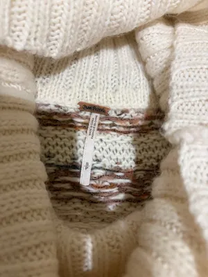 Free People Snow Bunny Sweater Vest Oversized Turtleneck Fair Isle thumbnail 5
